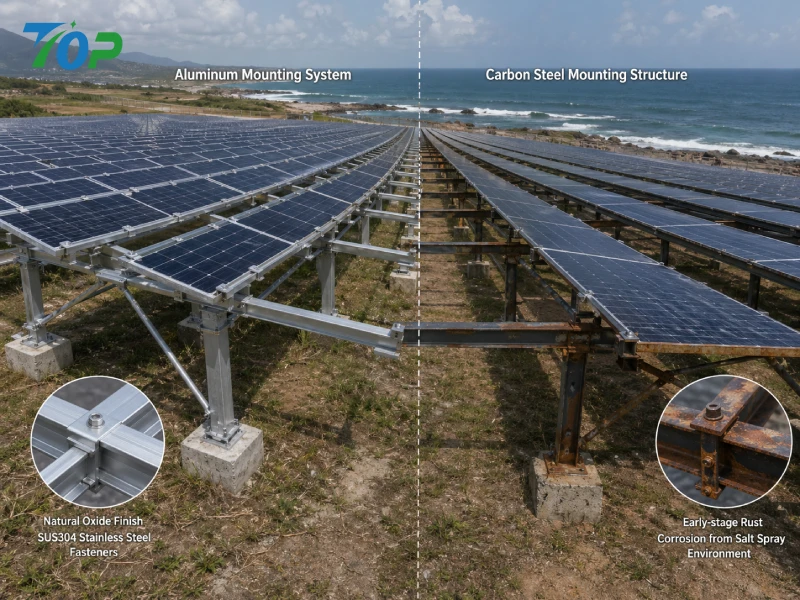 Aluminij proti ogljikovemu jeklu: Kateri solarni montažni sistem je boljši za obalna okolja?